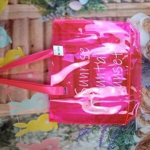 🌼 Sunrise Suntan Sunset Pink Beach Tote Bag